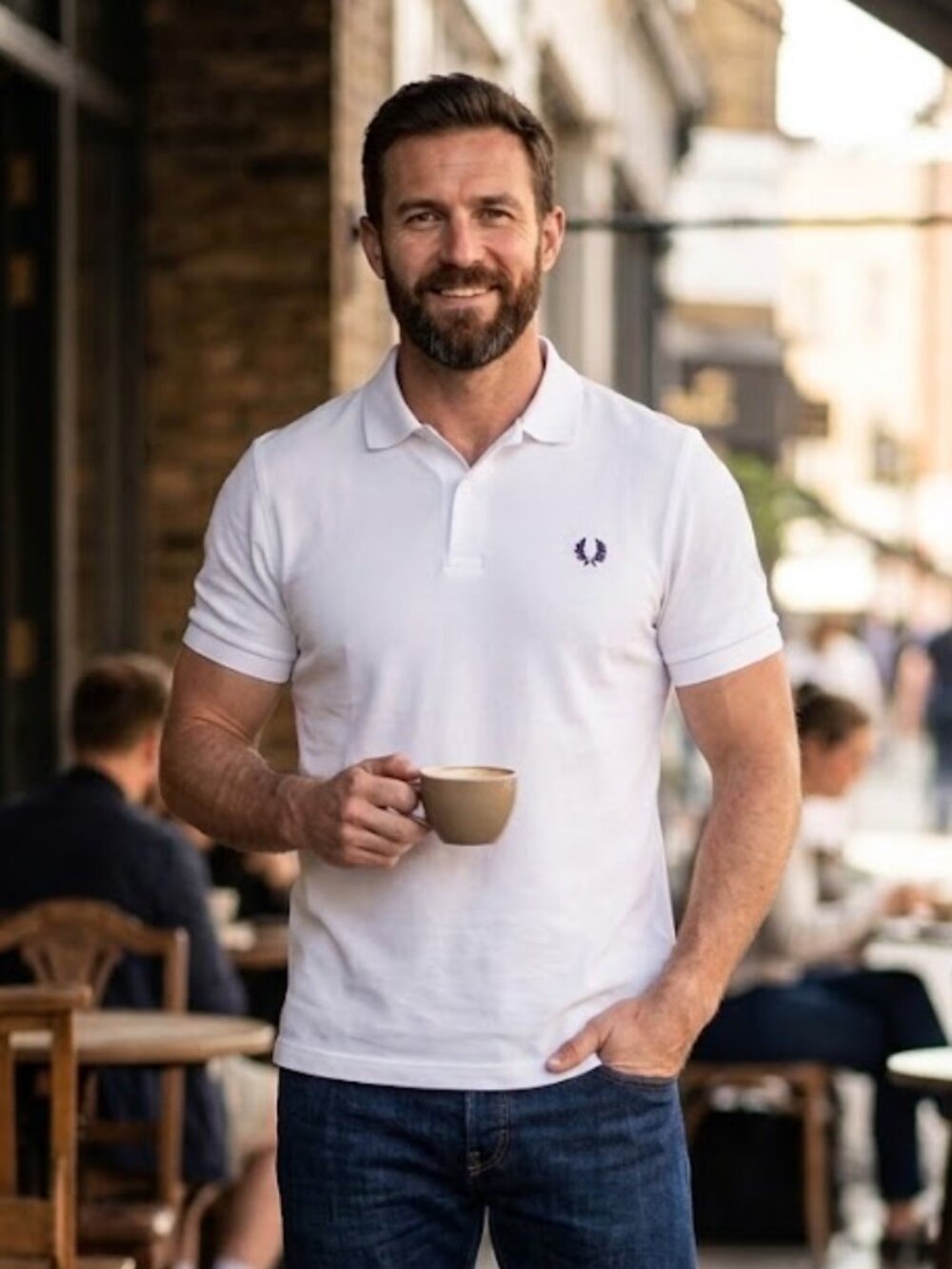 Fred Perry Casual Polo Shirt - Size XL - white